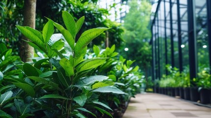 Obraz premium Endangered plants and their ecosystems, protected in botanical gardens and conservation areas for biodiversity restoration..