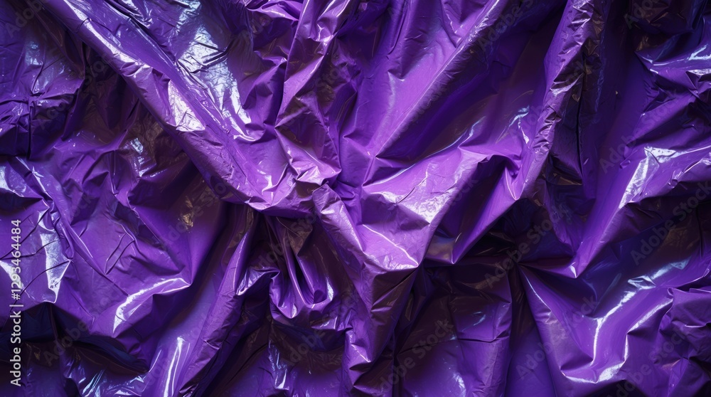 Aufkleber vibrant texture of crumpled purple plastic canvas creating depth and visual interest suitable for va