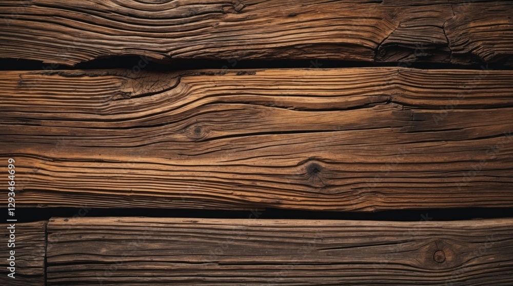 Aufkleber brown weathered wooden planks with detailed textures showcasing natural grain patterns for use in ru