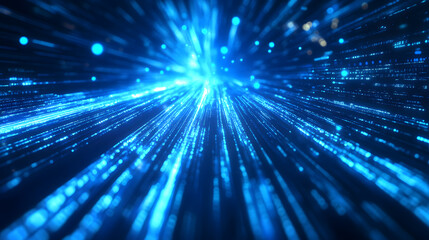 Obraz premium Dynamic cybertrading data streams virtual space abstract art high-tech environment futuristic concept
