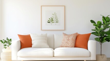 Modern Bohemian Living Room, a fusion of minimalism and eclectic decor, featuring warm textiles, artisanal accents, creating a unique, stylish ambiance for relaxation and creativity