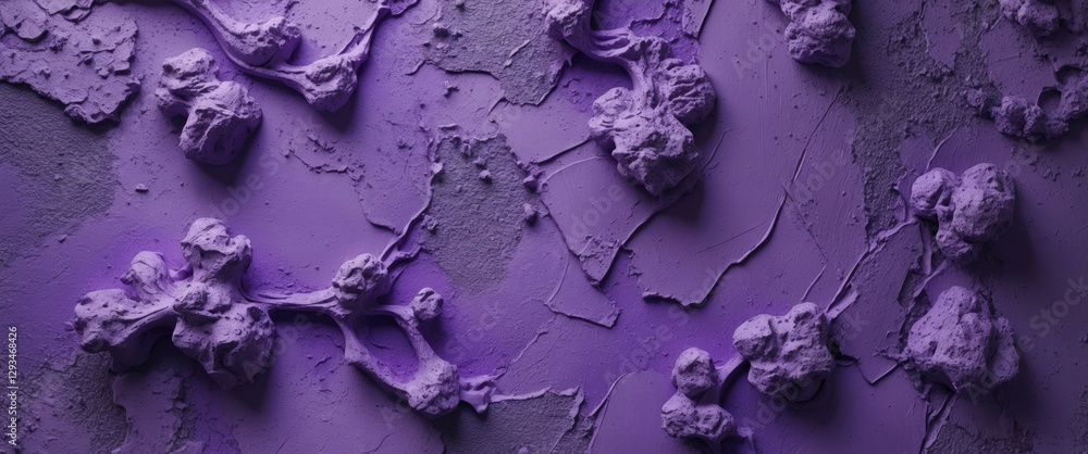 Aufkleber textured purple decorative plaster with abstract designs creating a unique artistic background for m