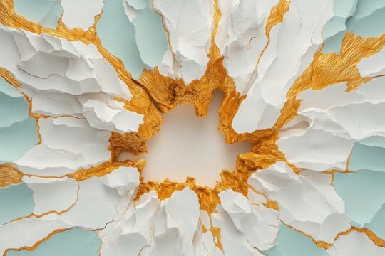 Explosive textures reveal captivating contrast of white and oran