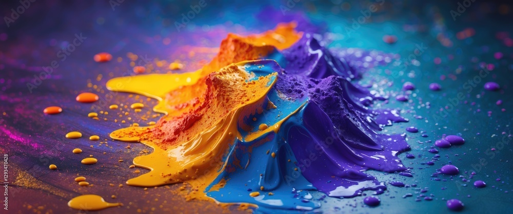 Aufkleber vibrant paint textures in vivid colors creating a dynamic artistic background for design projects an