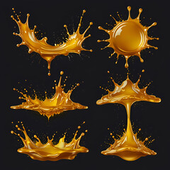 set of golden stars