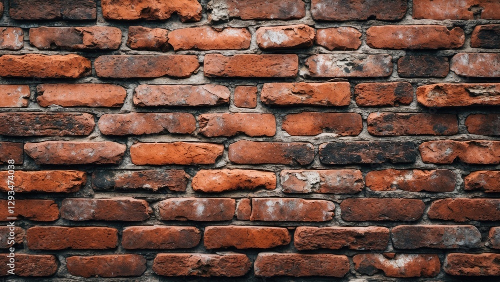 Aufkleber weathered red brick wall texture with detailed surfaces and subtle color variations for architectura