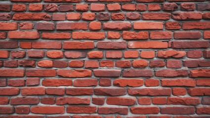 Obraz premium Vintage red brick wall texture for architectural and design backgrounds in urban and rustic themes.