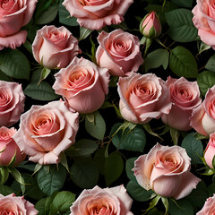 pink roses on a white background
