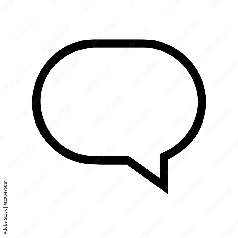 Poster clean vector illustration of a speech bubble symbolizing communication and dialogue