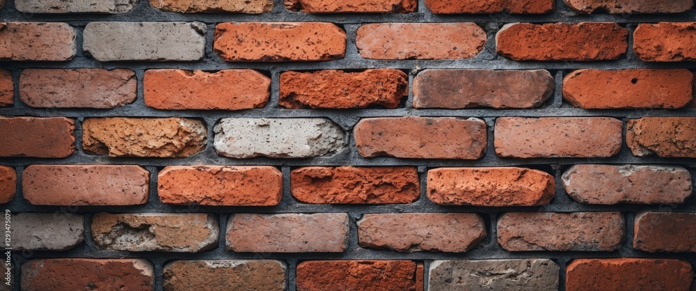 Poster brick wall texture with varied colors and finishes ideal for use in backgrounds and design projects.