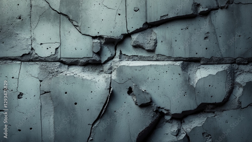 Aufkleber gray concrete wall texture featuring cracks and scratches ideal for background or pattern use in des