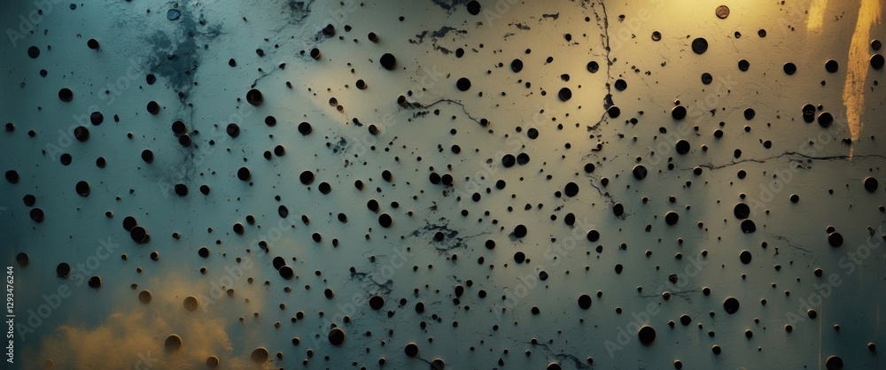 Poster abstract texture of gray cement featuring dark spots against a gradient background, suitable for des