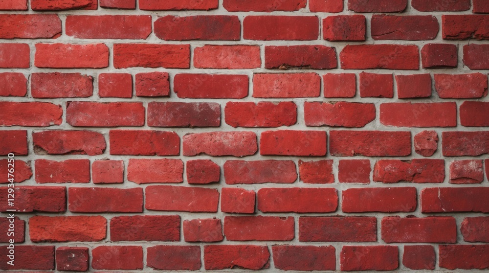Aufkleber textured red brick wall background with uneven surface and varied shades creating a vintage and rust
