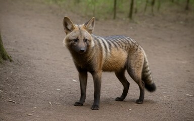 Fototapeta premium Beautiful Aardwolf in Forest Nature