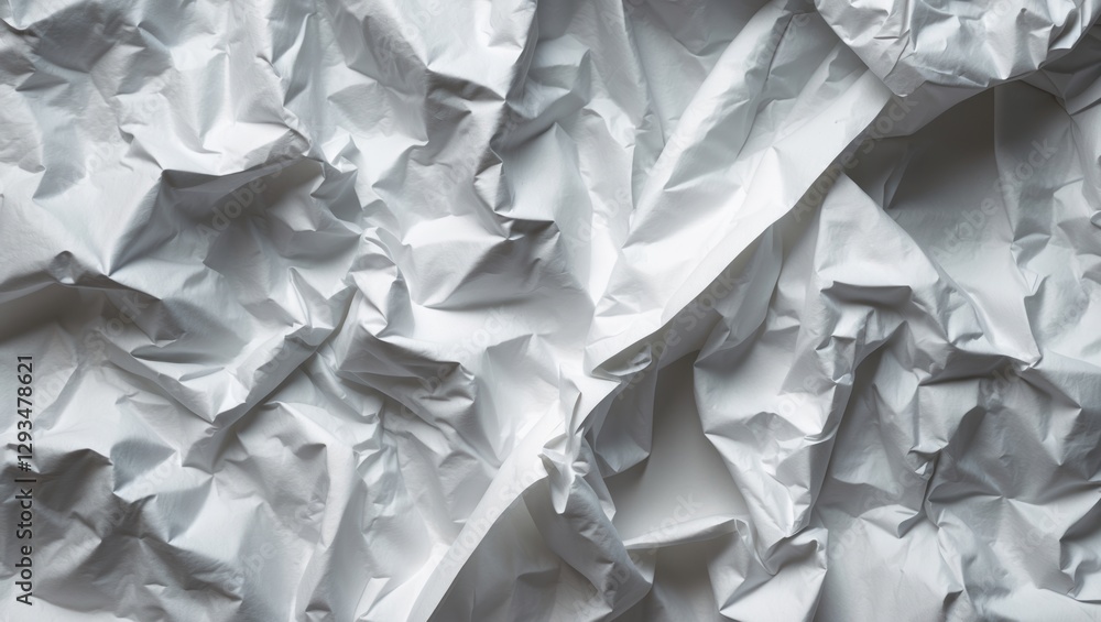 Poster crumpled white paper texture perfect for backgrounds and design elements