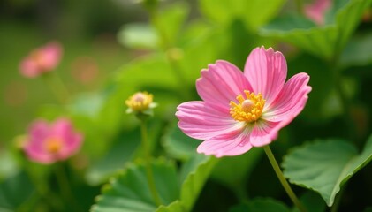 Obraz premium Fragrant wild strawberry flowers in the garden, nature, botany, flowers