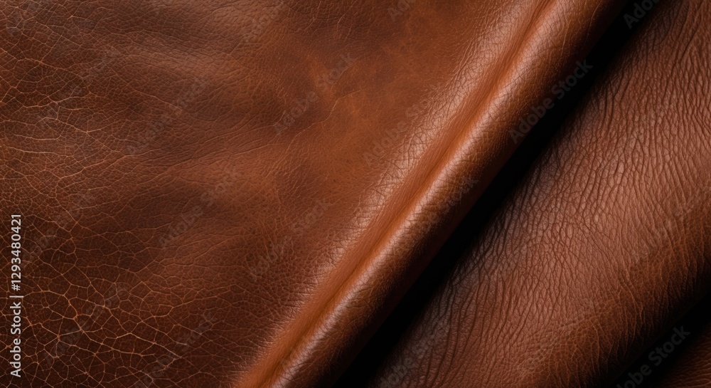Aufkleber brown leather texture with natural wrinkles and smooth surface ideal for backgrounds and textile des