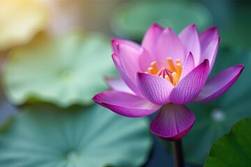 Obraz premium Gentle purple lotus flower in a soft focus on mulberry paper texture, texture, botanical, whimsical