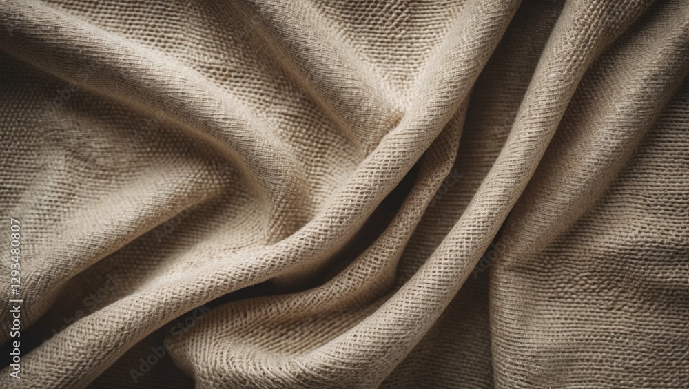 Aufkleber textured fabric surface with soft drapes and natural tones for elegant background use in design and 
