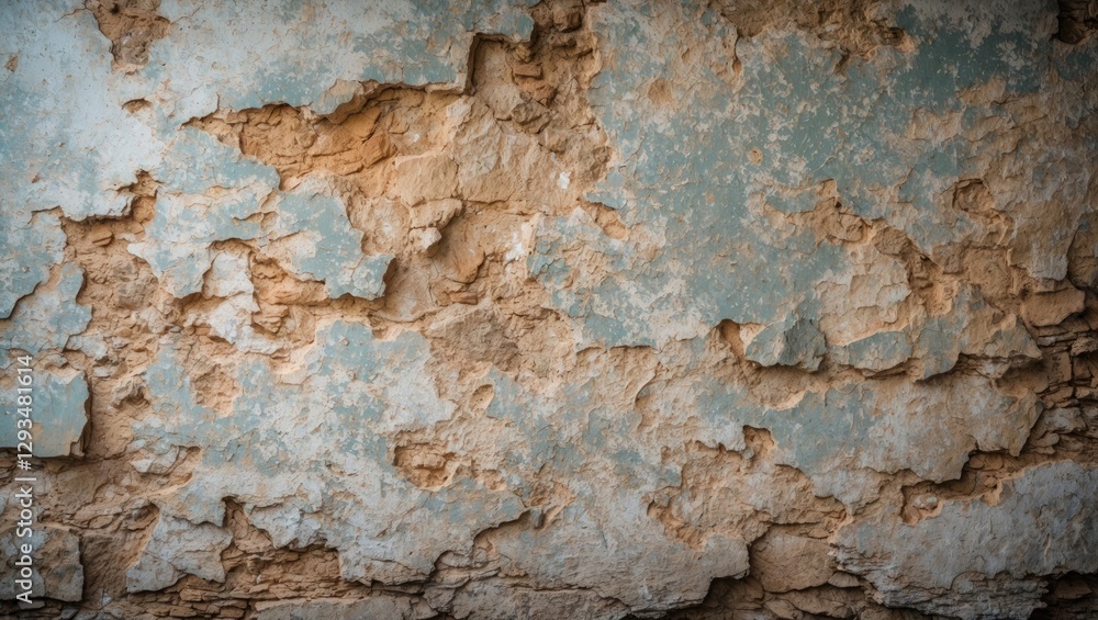 Poster weathered wall texture with peeling paint and rough surface details for backgrounds and design proje