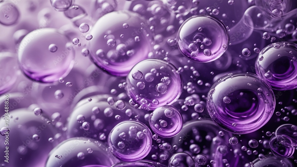 Poster abstract purple bubbles background with various sizes creating a soft and dreamy atmosphere perfect 