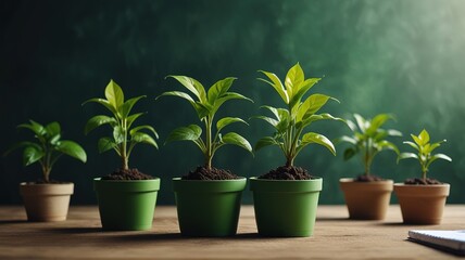 Obraz premium Green business concept plant