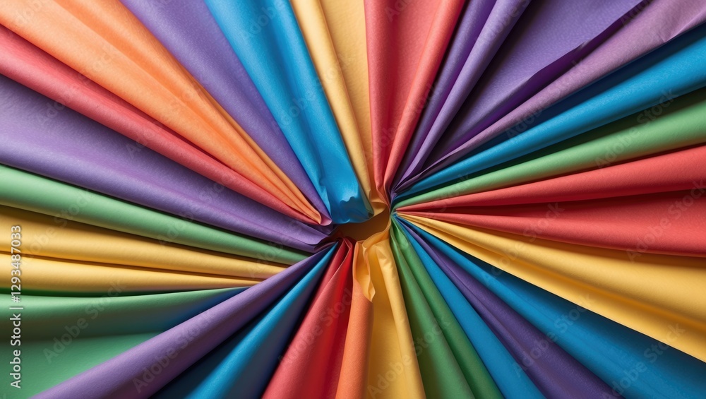 Poster colorful paper sheets arranged in a circular pattern showcasing vibrant hues and textures ideal for 