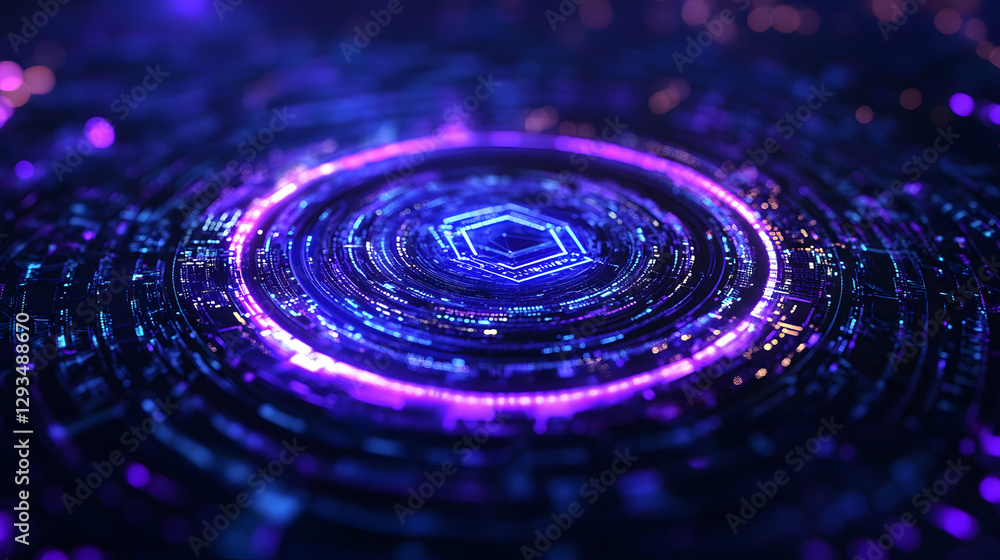 Poster digital trading chart analysis virtual space graphic design high-tech environment futuristic viewpoi
