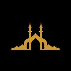 mosque, logo design, vector, icon, symbol, islamic, muslim, architecture, islamic, muslim, islam, travel, religion, background, building, minaret, arabic, dome, ramadan, night, landmark, design, cultu