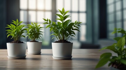 Fototapeta premium Green business concept plant