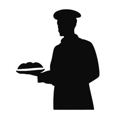 silhouette of a chef 