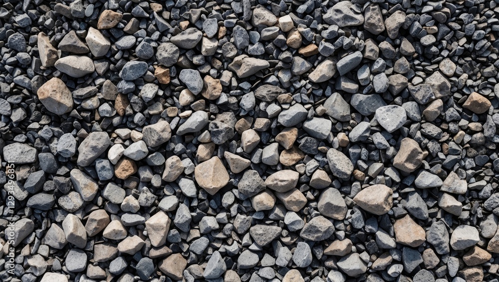 Poster gravel texture for construction or landscaping projects with varied stone sizes and natural color pa