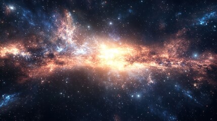 Fototapeta premium Cosmic Nebula Star Birth in Deep Space