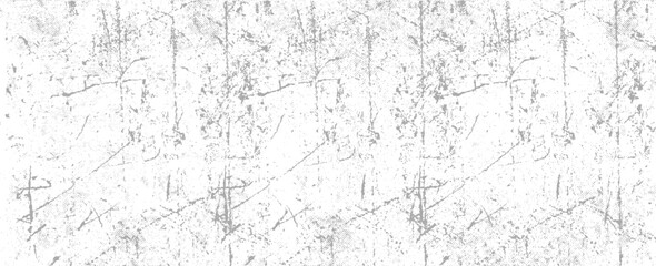 Grunge black and white pattern. Monochrome particles abstract texture. Background of cracks, scuffs, chips, stains, ink spots, lines. Dark design background surface. Vector EPS 10