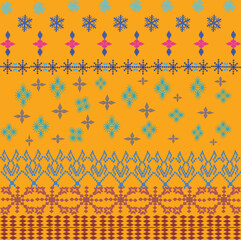 vector seamless pattern , pixel pattern on yellow background
