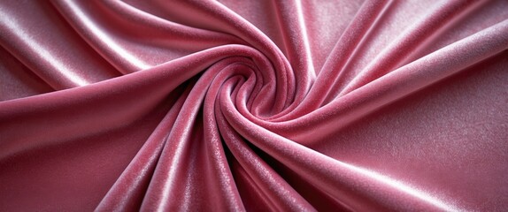 Obraz premium Rose gold velvet fabric texture background with smooth surface ideal for elegant designs and promotions with ample space for text placement.