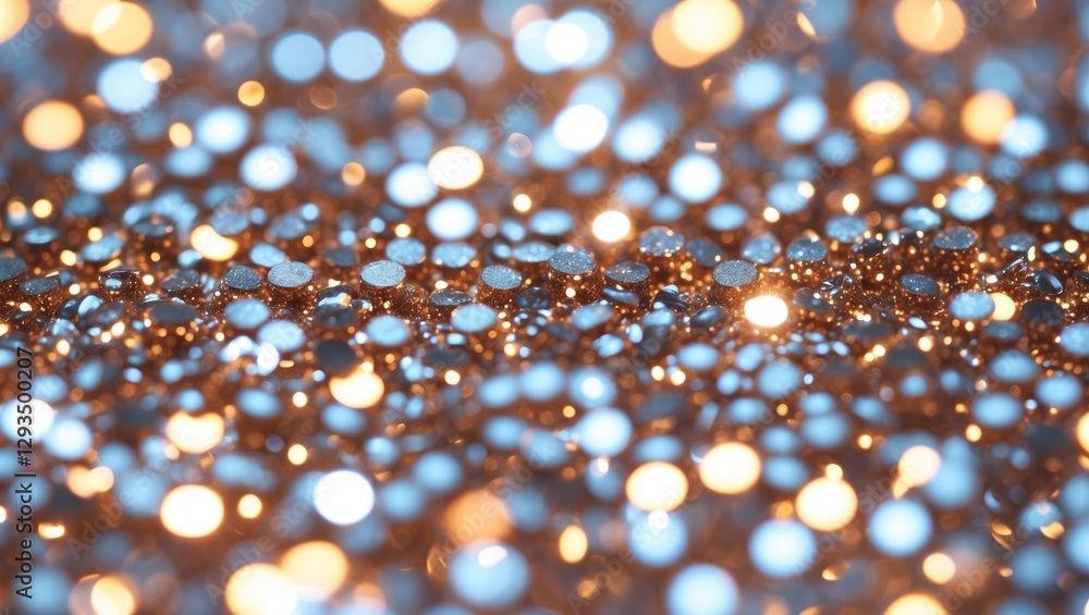 Aufkleber Glittering bokeh texture with shimmering light effects in soft focus creating an enchanting visual backdrop for creative projects.