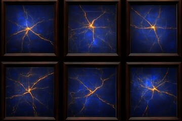 Fractal art gallery wall display