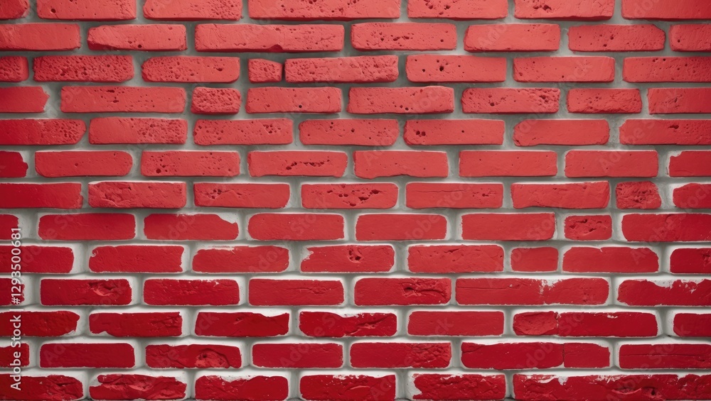 Poster seamless red painted brick wall texture for backgrounds and design elements in architecture or inter