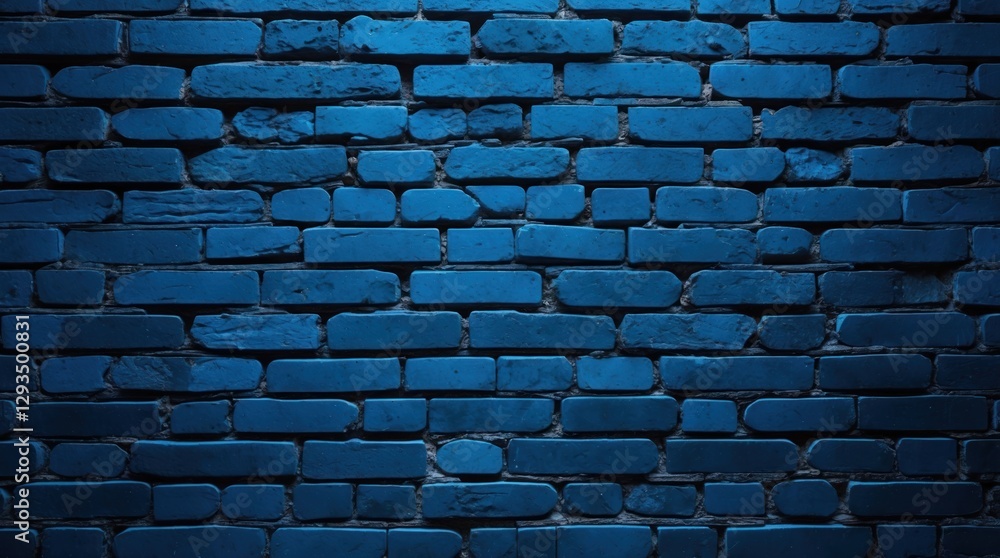 Aufkleber dark blue brick wall texture with a panoramic view showcasing an abstract background for design and 