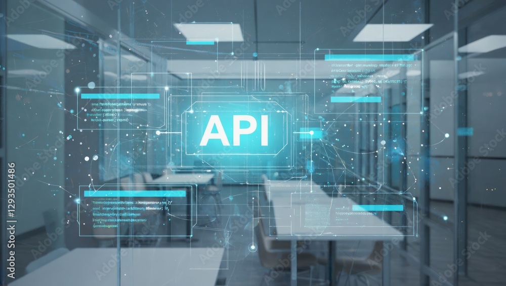 Aufkleber api interface design modern office