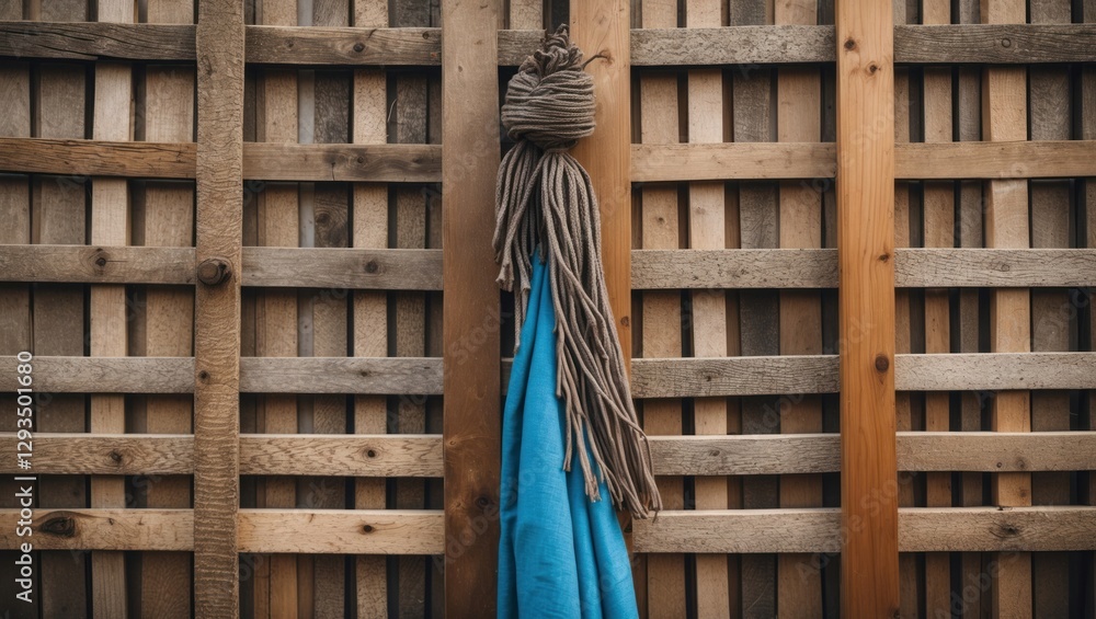Poster textured weave pattern with repeated wood and twisted rope creating a rustic background perfect for 