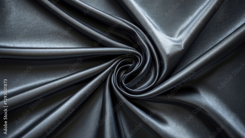 Poster elegant gray black silk fabric texture with a shiny sheen ideal for stylish interior decor and desig