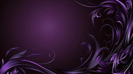 Abstract Purple Floral Design Background Illustration