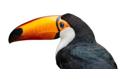 Fototapeta premium Toucan bird side view isolated on white background