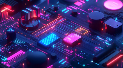 Vibrant ai-powered financial data visualization digital landscape graphic design futuristic environment close-up viewpoint