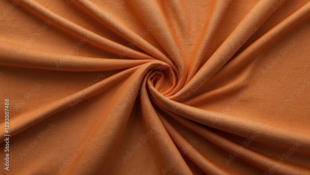 Poster soft orange fabric texture with a swirling pattern ideal for backgrounds or textile design concepts.
