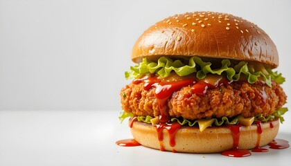 hamburger on a wooden table