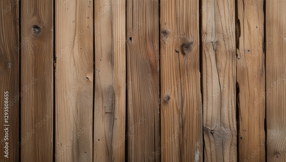 Poster natural wooden lining boards background texture in various shades of brown ideal for rustic design a