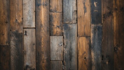 Rustic wooden floor texture with rich brown tones and natural grain patterns ideal for backgrounds and interior design projects